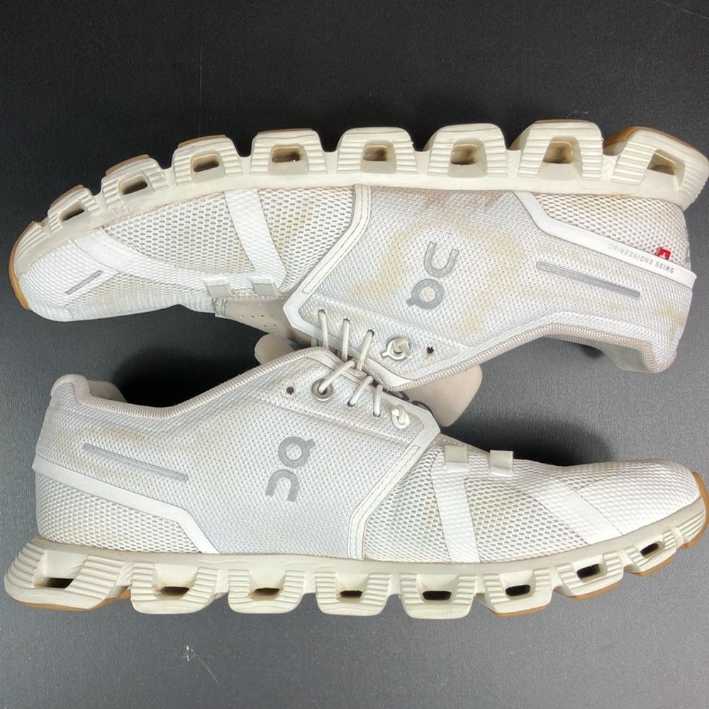 On Cloud Running 5 Pearl White Athletic Sneaker Shoes Women’s size 10.5 - Picture 11 of 14